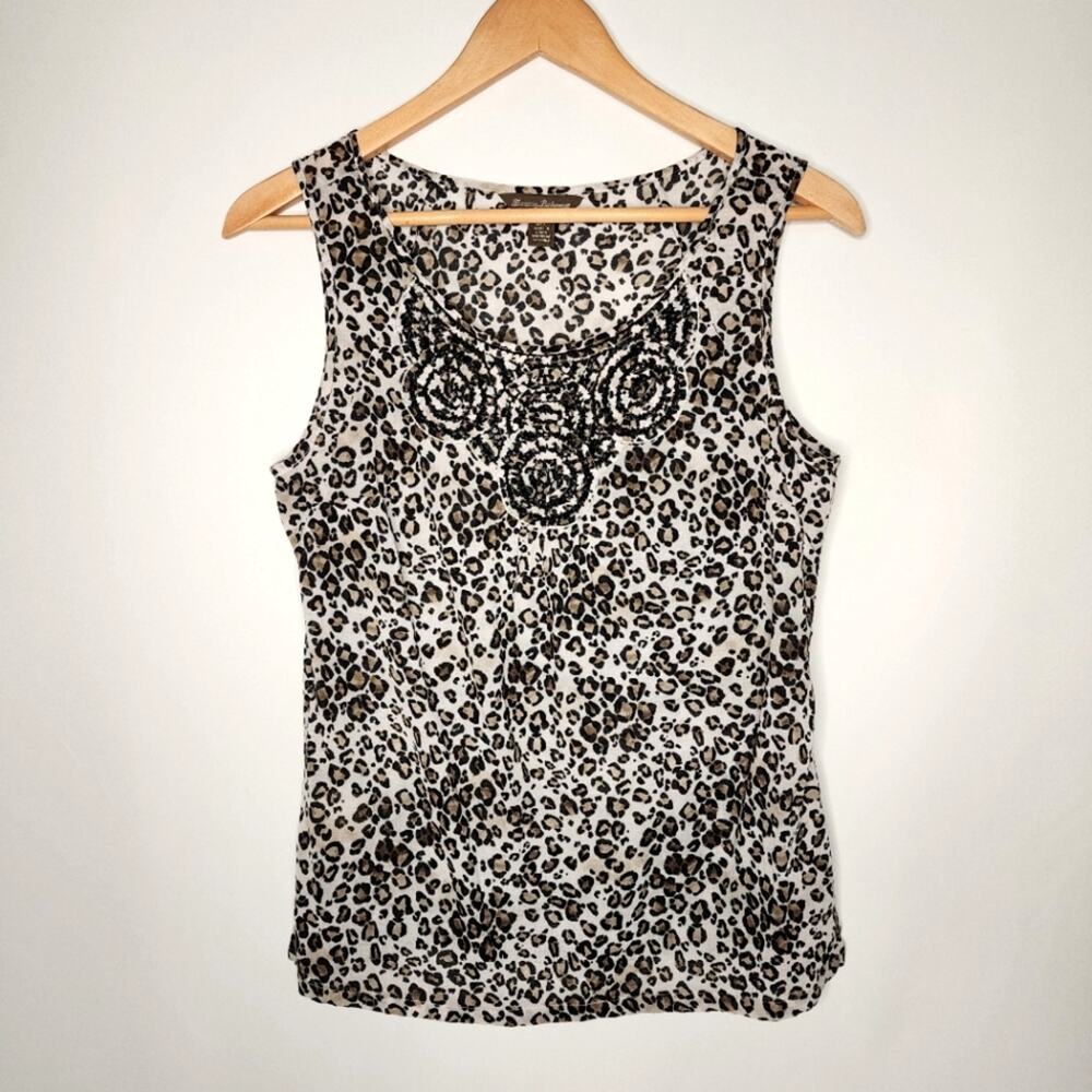 Tommy Bahama Leopard Print Sleeveless Top Women's Size Small